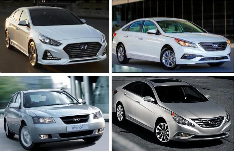 مقایسه و بررسی انواع هیوندای سوناتا